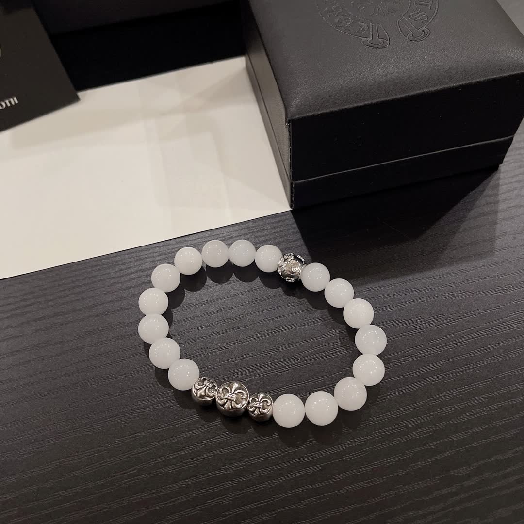Chrome Hearts White Bead Bracelet